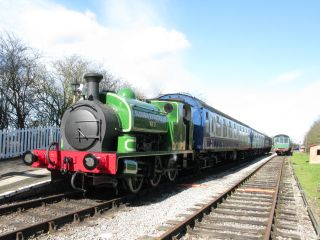 No 3 with the 'Moonraker' train, Swindon and Cricklade Railway, March 2010