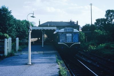 Class 121 single railcar at Staines West station
