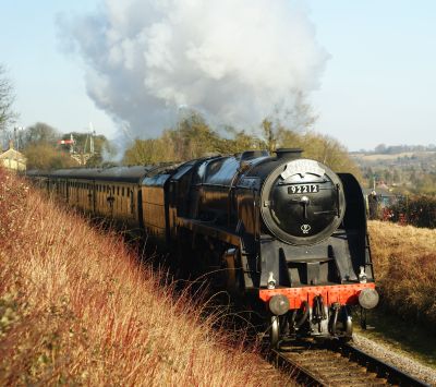 BR Class 9F 2-10-0 on the Pines Express, Mid Hants Railway
