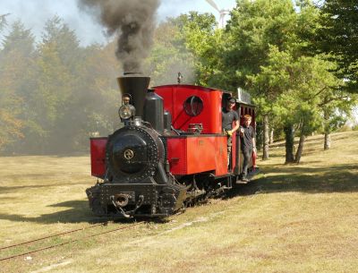 A narrow gauge steam locomotive at a preservation scheme in France – Jim Ballantyne narrow gauge steam locomotive in France