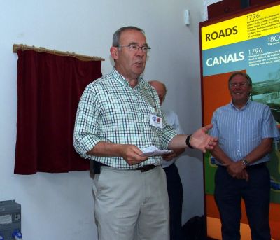 David Wright (Chairman ELRPS) speaking at a plaque unveiling.