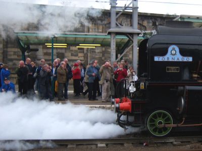 Enthusiasts deafened by 'Tornado' letting off steam