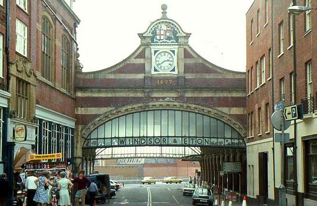 Windsor & Eton Central railway station entrance, in 1982